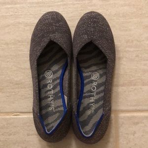 Rothy’s The Flat Metallic Gray Discontinued color